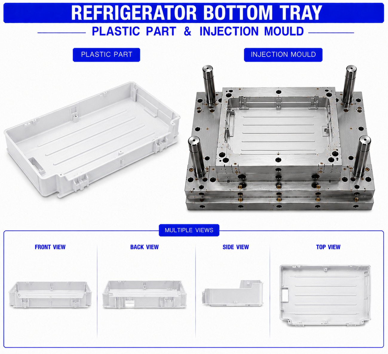 Refrigerator Plastic Bottom Tray